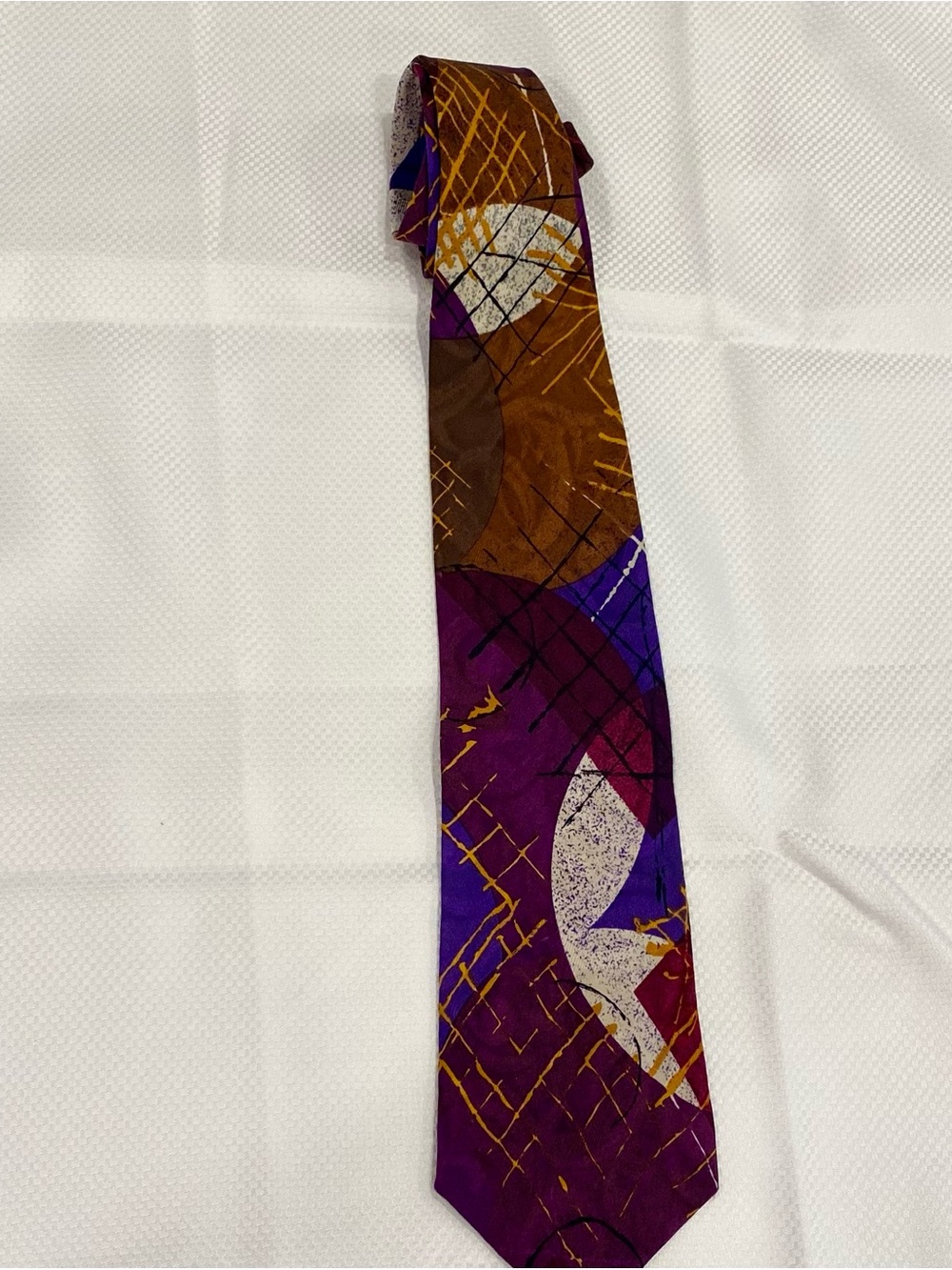 The 21 Club Purple Abstract Silk Tie